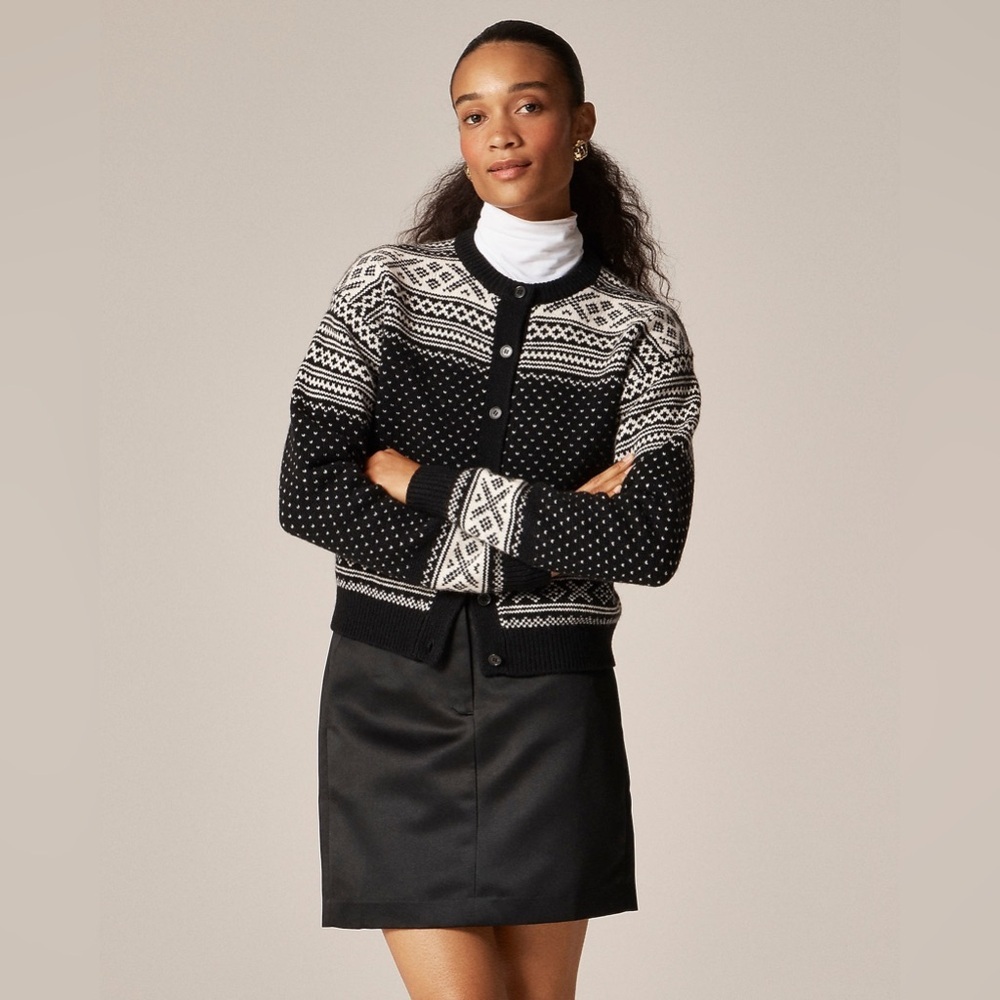 J Crew Fair Isle cardigan in vintage wool CO603